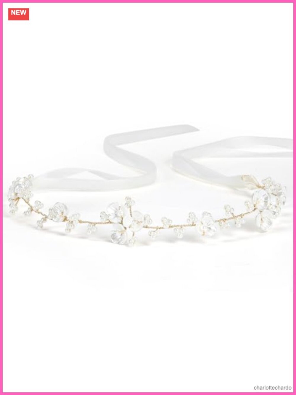Handmade Orchid Pearl Headband Hair Accessory for Wedding Party Communion